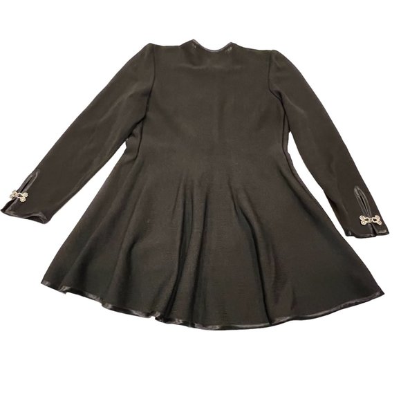 Gigi's Closette Vintage Long Knit Jacket Rhinestone Clasps, USA, Black, M - Picture 3 of 7